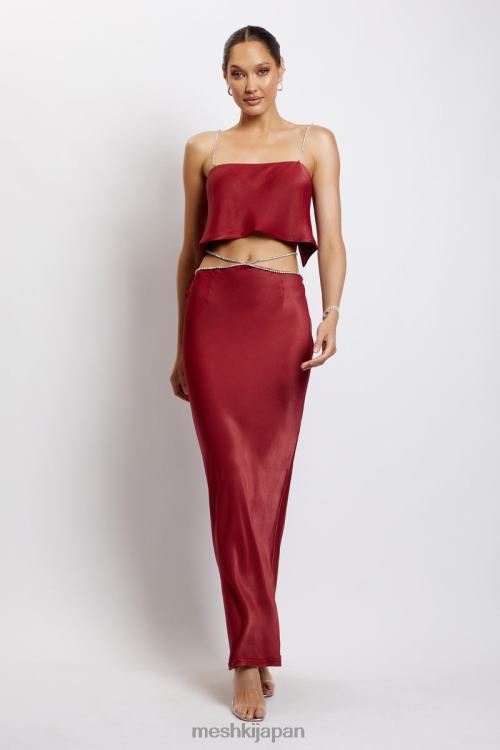 Dayana ディアマンテ マキシスカート Meshki ワイン N80F61383 衣類