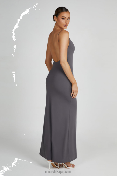 ニッキータ リサイクルナイロン ストラップマキシドレス Meshki 木炭 N80F6104 衣類