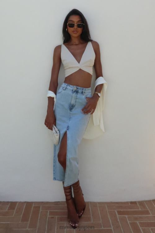 カエシャツイストリネントップ Meshki 自然 N80F61046 衣類