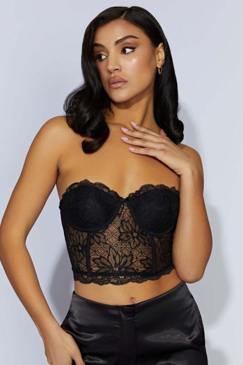 アレッサンドラレースコルセット Meshki 黒 N80F61083 衣類