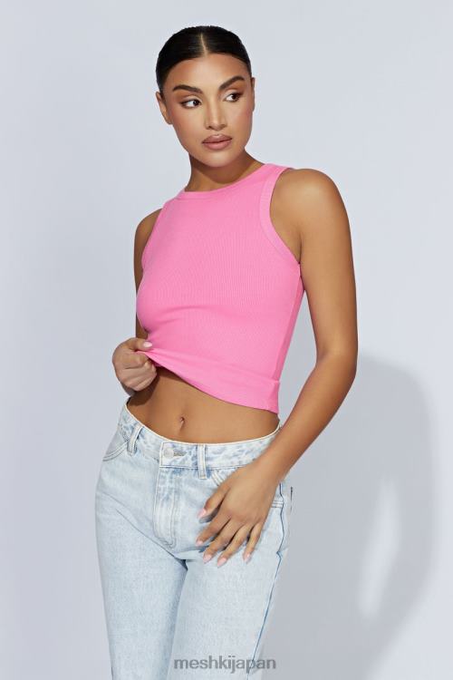 ザンナ リブタンクトップ Meshki バブルガムピンク N80F61123 衣類