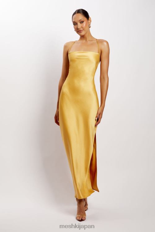 シドニー ストレートネック スリップ マキシドレス Meshki 黄色 N80F6118 衣類