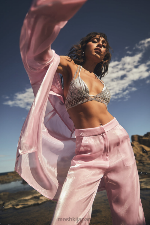 キンズレー シアー シャツ Meshki キャンディーピンク N80F61223 衣類