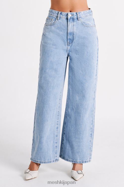 レイブン バギー ジーンズ Meshki ミッドブルーウォッシュ N80F61243 衣類