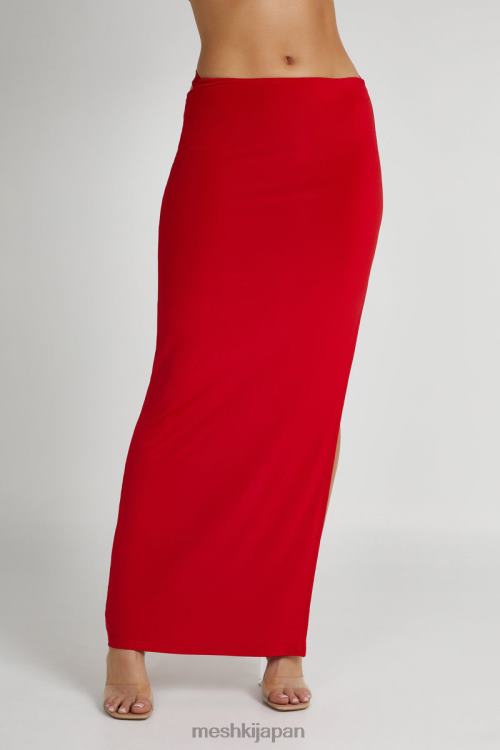 ジャニーン カウル バック マキシ スカート Meshki 赤 N80F61279 衣類