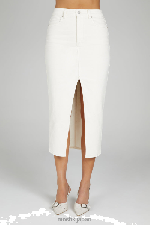 アカシアデニムミディスカート Meshki 生成り N80F61283 衣類