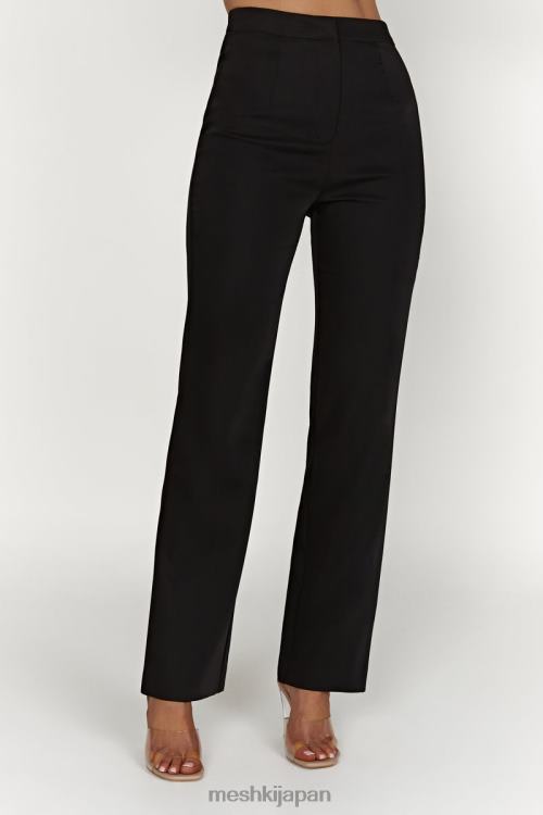 アラナ ストレートレッグパンツ Meshki 黒 N80F61311 衣類