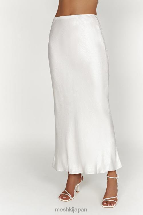 レインサテンマキシスカート Meshki パール N80F61387 衣類