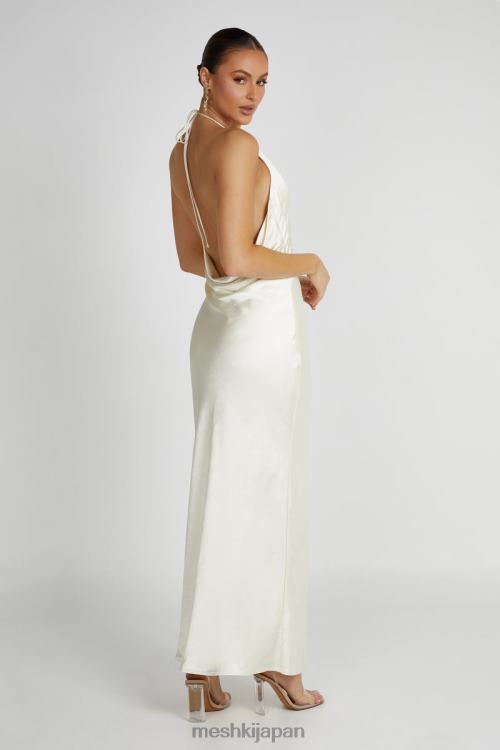 サミー サテン ホルター マキシドレス Meshki 象牙 N80F6159 衣類