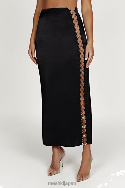 ジェイダリングマキシスカート Meshki 黒 N80F61596 衣類
