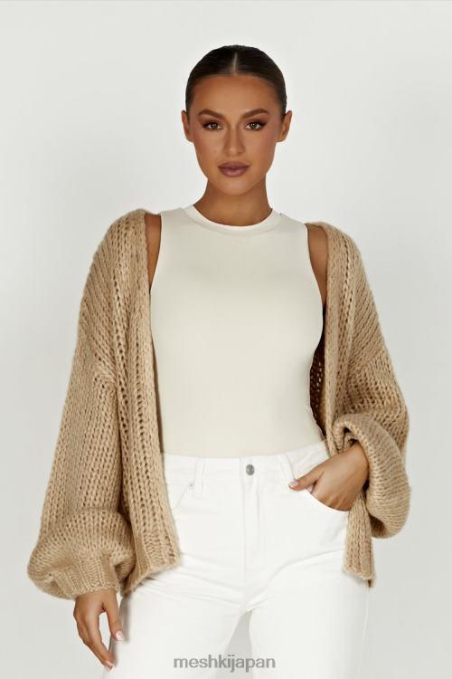イリーナ チャンキーニットカーディガン Meshki トープ N80F61627 衣類