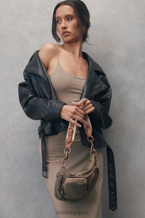 カービィフェイクレザージャケット Meshki 黒 N80F61633 衣類