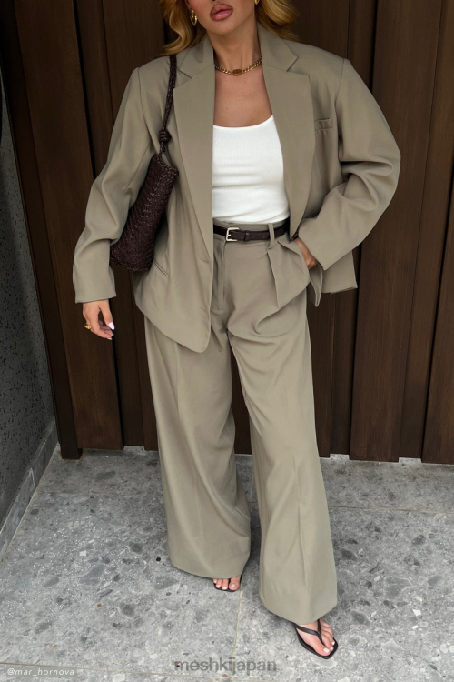 シモーネ オーバーサイズ ブレザー Meshki オリーブ N80F61637 衣類