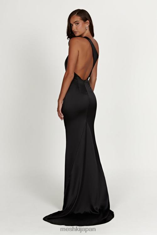ハーパー ワンショルダーガウン Meshki 黒 N80F6232 衣類