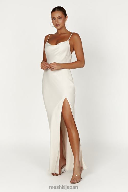 ジェイド カウルネック バックレス マキシドレス Meshki 骨 N80F6268 衣類