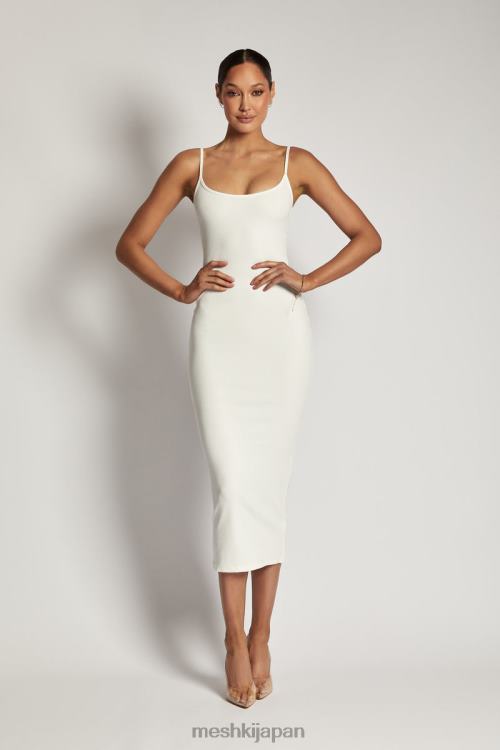 アレクシス リブキャミミディドレス Meshki 白 N80F6476 衣類