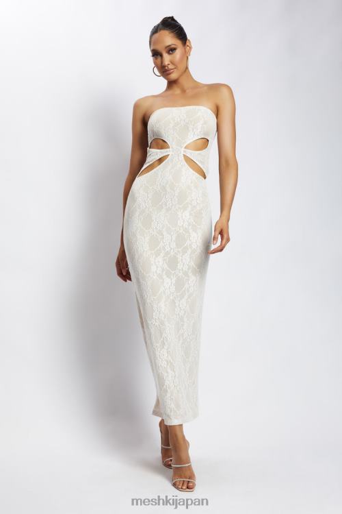 クリスタ カットアウト バンドゥ マキシドレス Meshki ヌード N80F6713 衣類