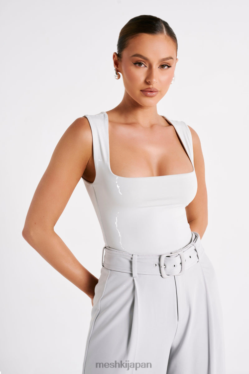 リンリー リサイクルナイロン ロングライントップ Meshki アイスグレー N80F6775 衣類