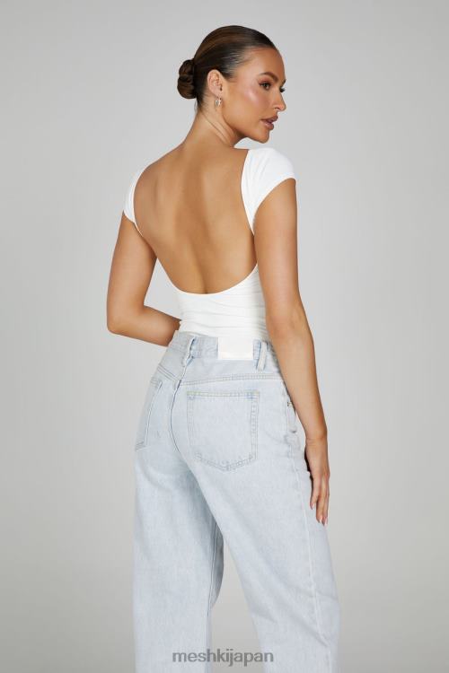 レイナ リサイクルナイロン延縄トップ Meshki 白 N80F6806 衣類