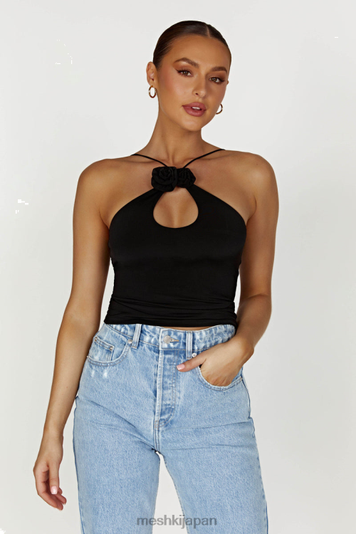 アデリン・ローズのホルタートップ Meshki 黒 N80F6857 衣類