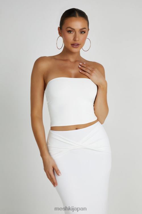 ダコタのチューブトップ Meshki 白 N80F6865 衣類