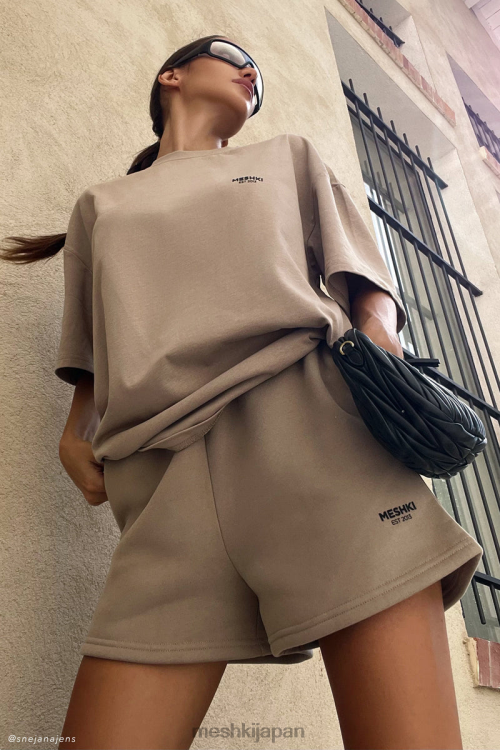 ジェイミー オーバーサイズ T シャツ Meshki セメント N80F6935 衣類