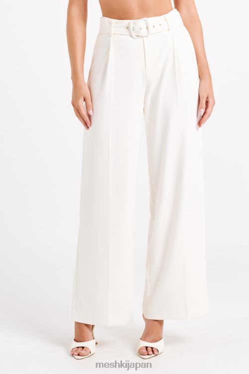 tenley ワイドレッグスーツパンツ Meshki 象牙 N80F61248 衣類